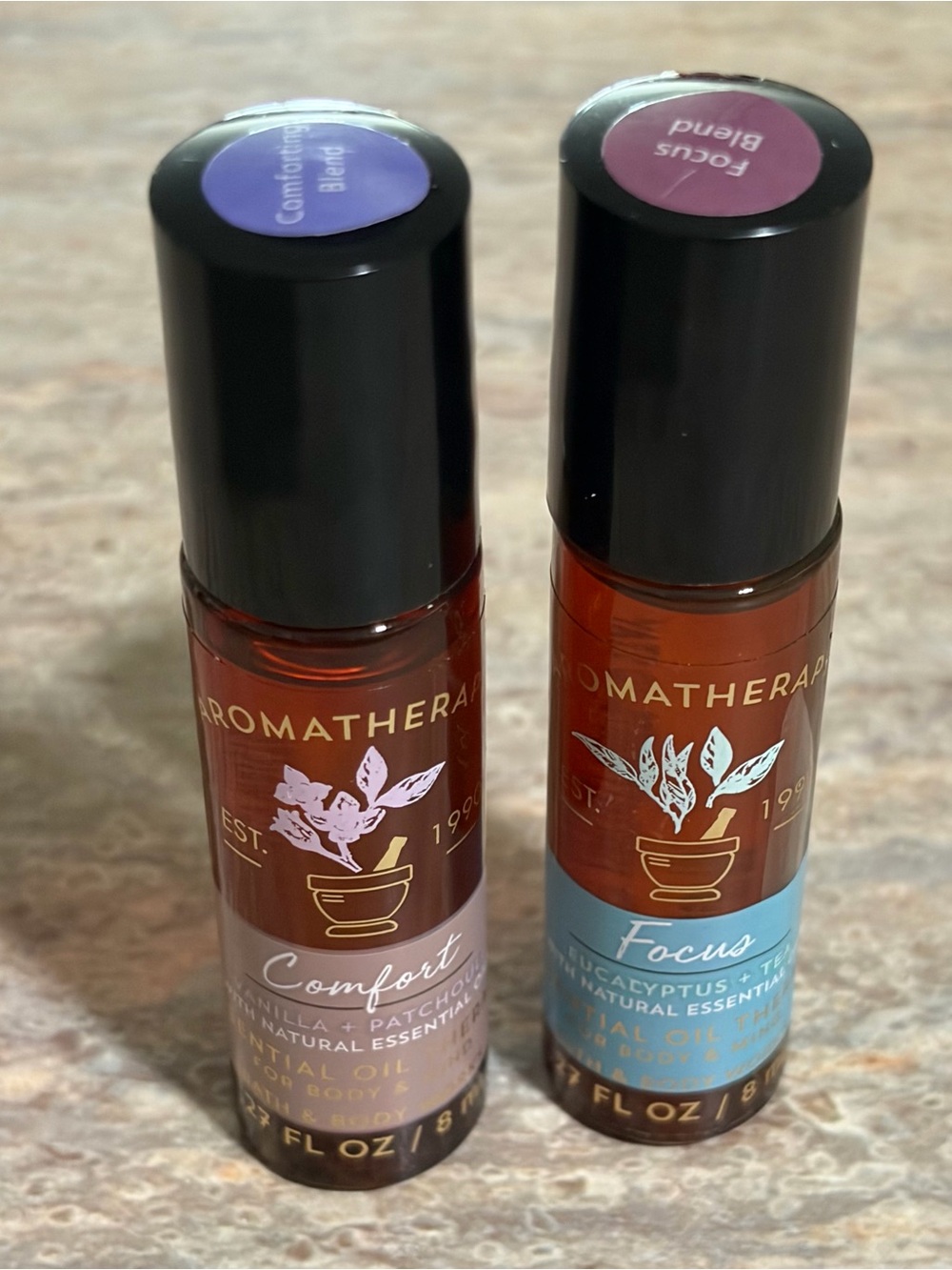 Bath & Body Works Discontinued Vanilla Patchouli & Eucalyptus Tea Rollerball Duo